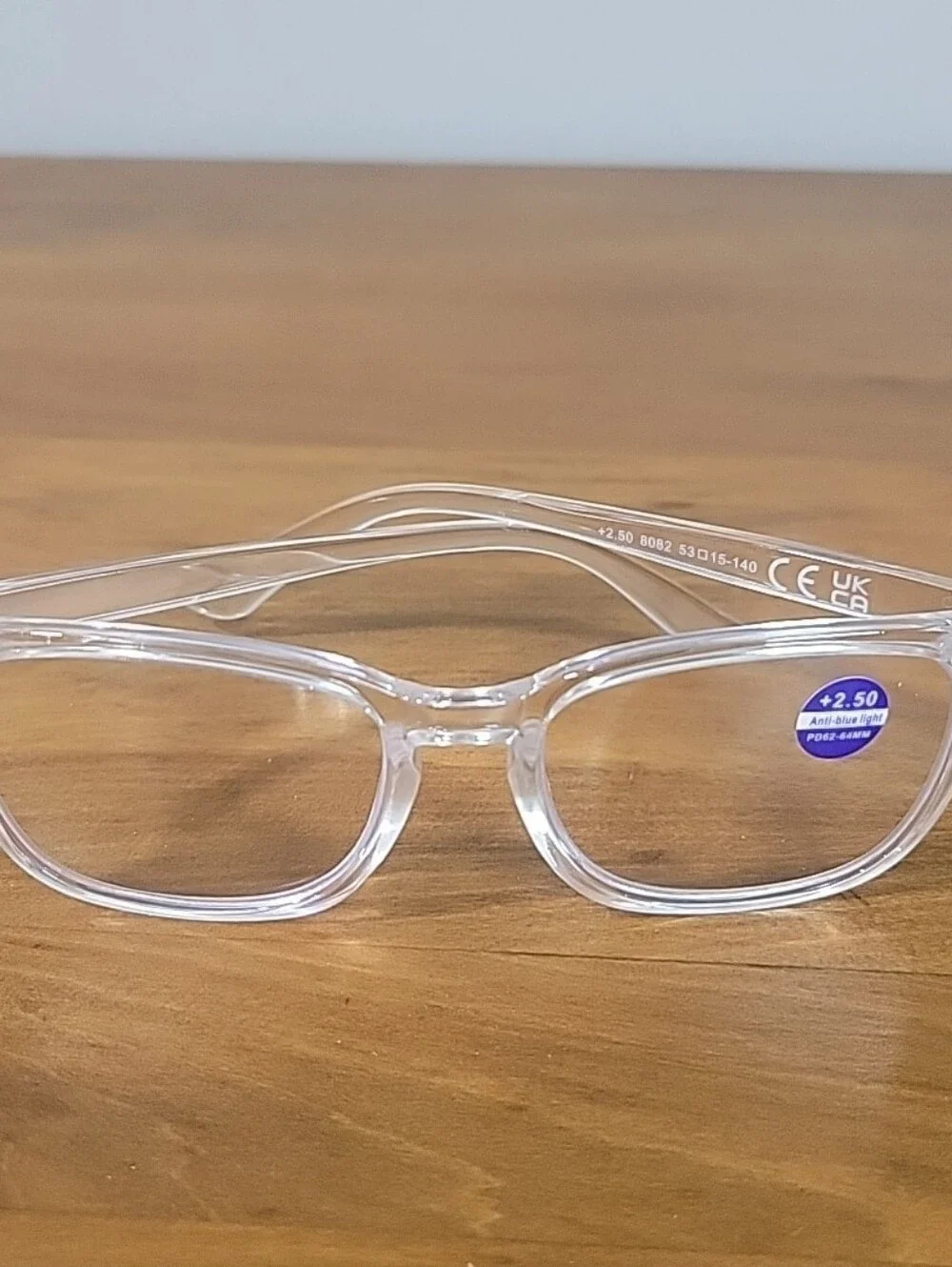 Reading Glasses Clear Frames Blue Light Filter +2.50 53-15-140 New
